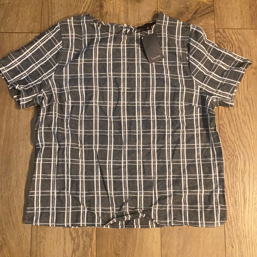 NWT checked crop top